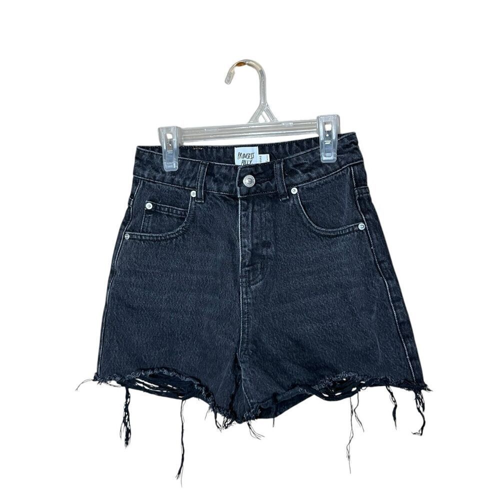 Princess Polly Black High Rise‎ Shorts Size 2
